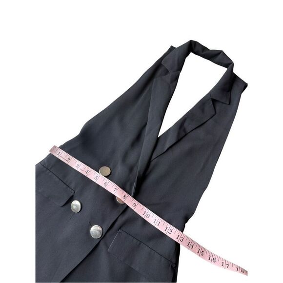 ZARA Black Sleeveless Double-Breasted Playsuit Romper Size XS - Picture 11 of 12